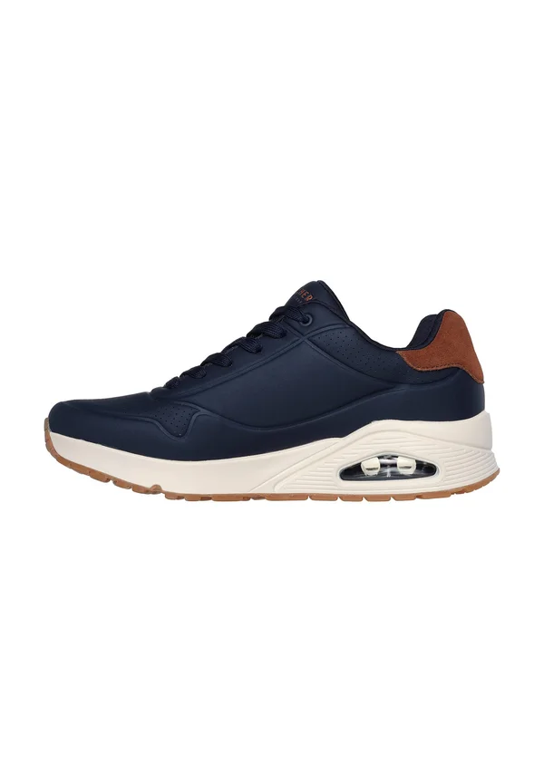 UNO - Sneaker low - navy durabuck / chestnut suede / mesh trim