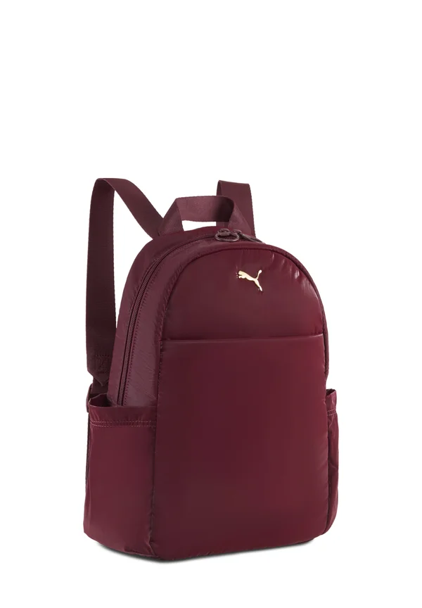 UP KLEINER - Tagesrucksack - ruby shimmer-metallic gold logo