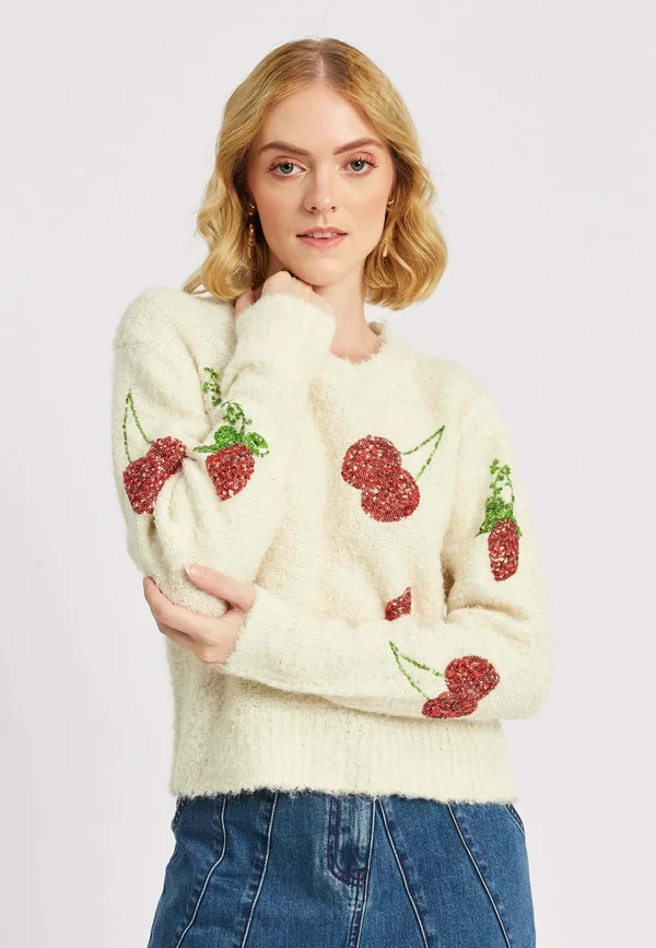 URSULA - Strickpullover - beige