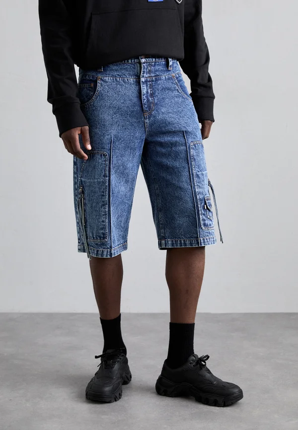 UTILITY JORTS - Jeans Shorts - blue