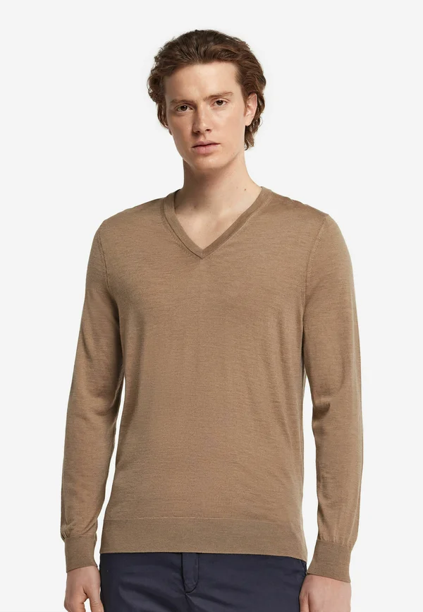 V-AUSSCHNITT ULTRALIGHT - Strickpullover - wheat blend