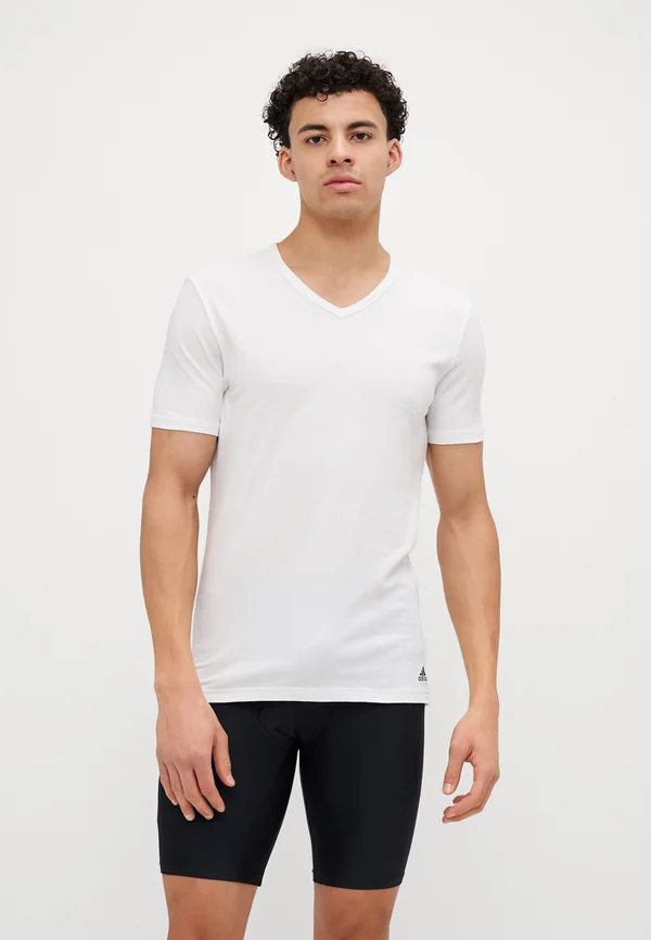V NECK 2 PACK - Unterhemd/-shirt - white