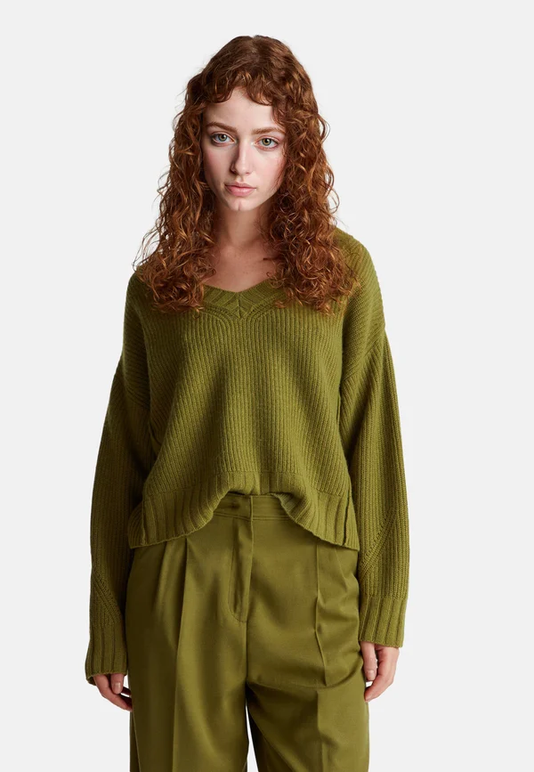 V-NECK IN BLEND - Strickpullover - green
