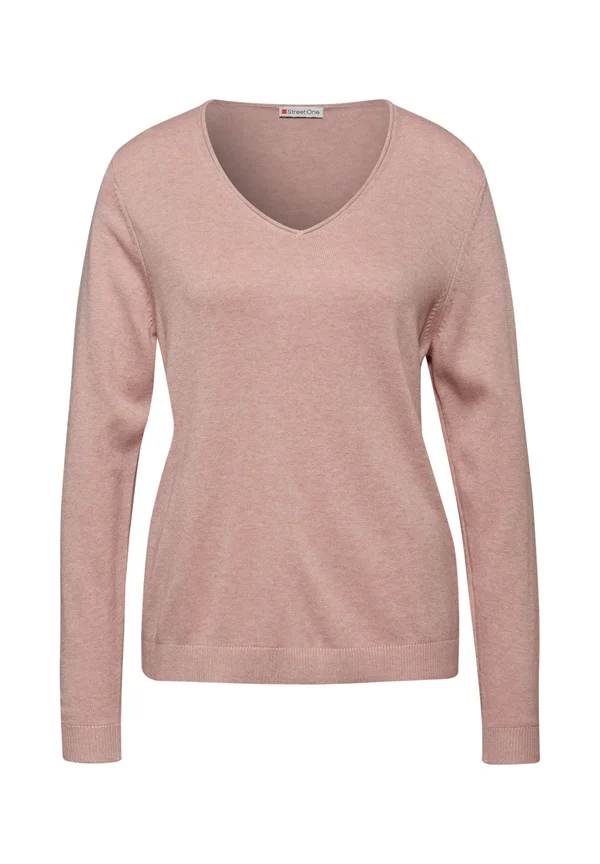 V-NECK PULLOVER - Strickpullover - rosa