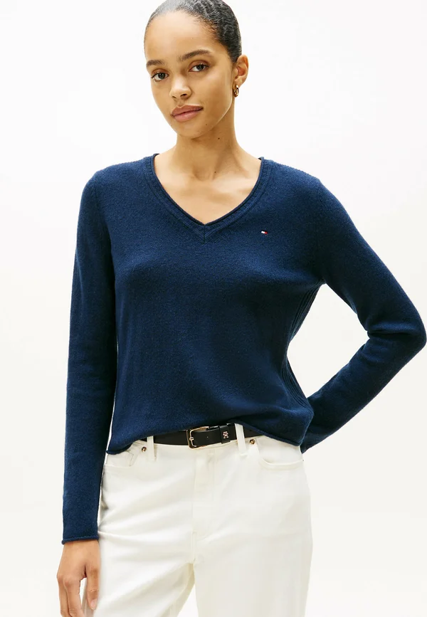 V-NECK SOFT - Strickpullover - dark night navy