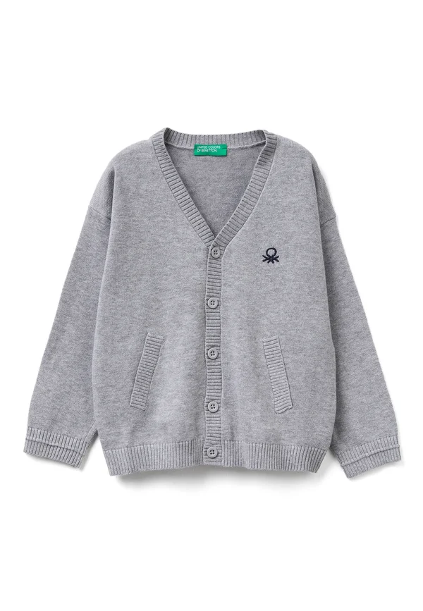 V-NECK - Strickjacke - grey