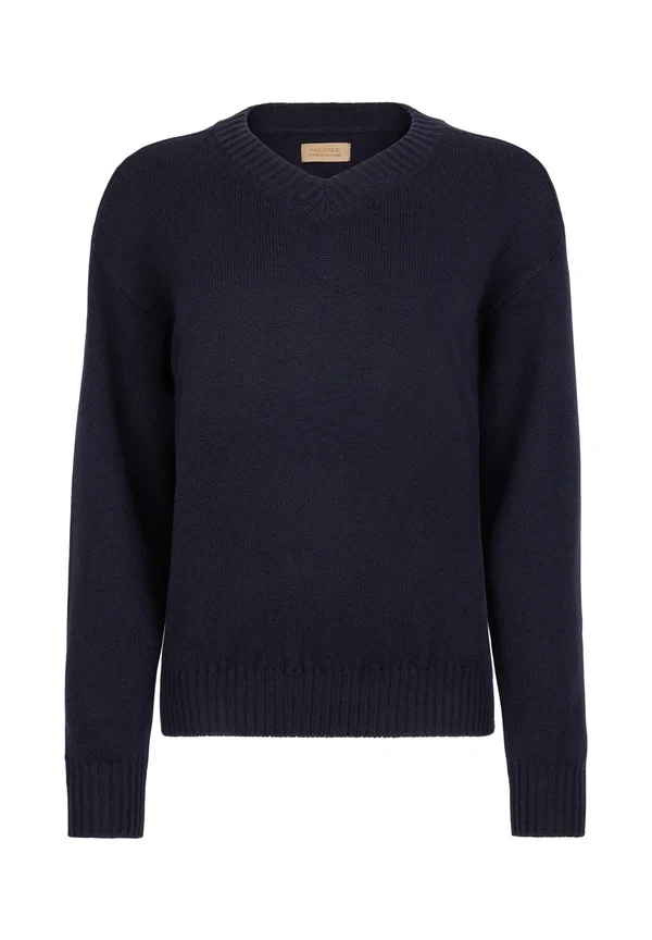 V NECK - Strickpullover - Blue