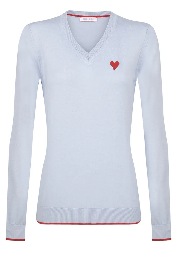 V-NECK - Strickpullover - blue