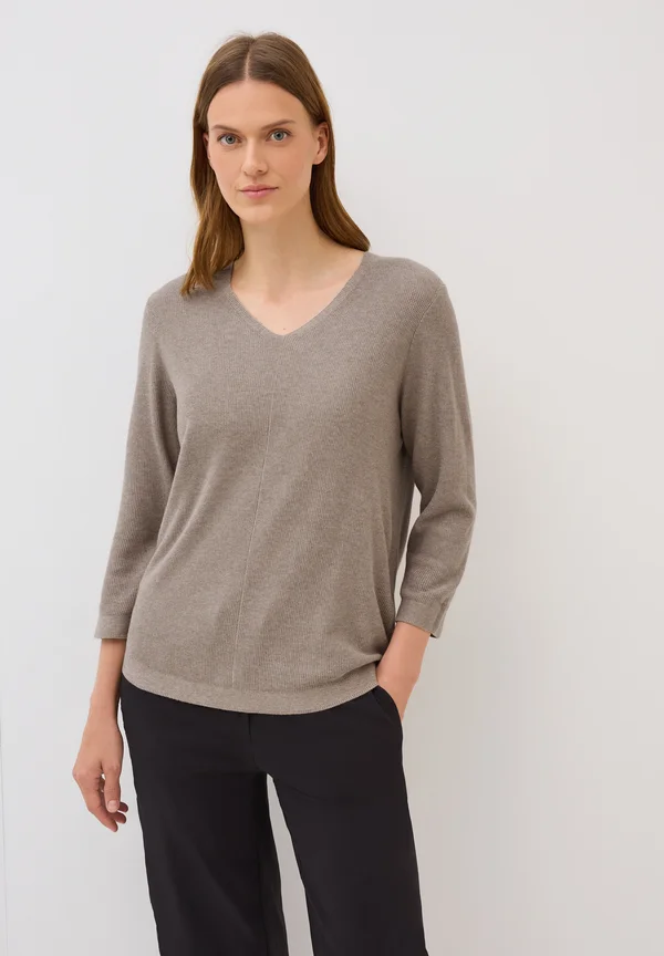 V-NECK  - Strickpullover - braun