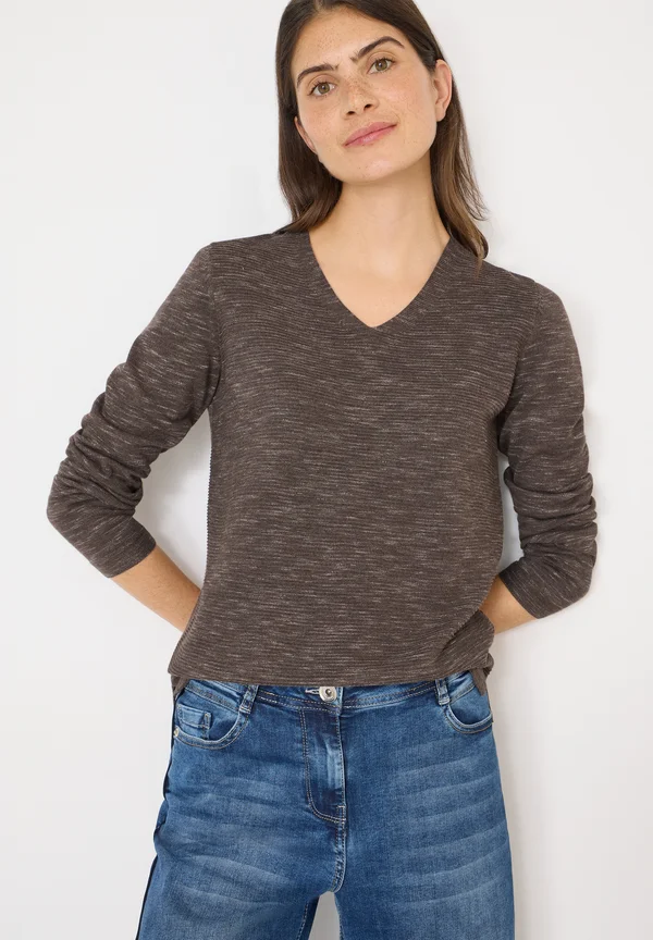 V-NECK  - Strickpullover - braun