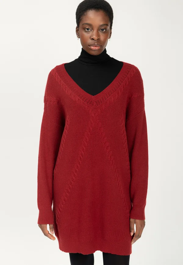 V-NECK - Strickpullover - cognac