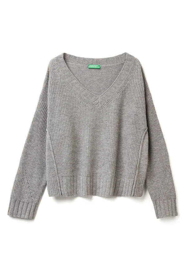 V-NECK - Strickpullover - grey