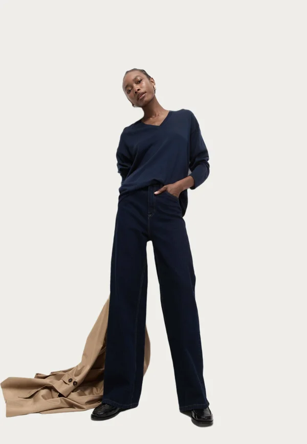 V-NECK   - Strickpullover - navy