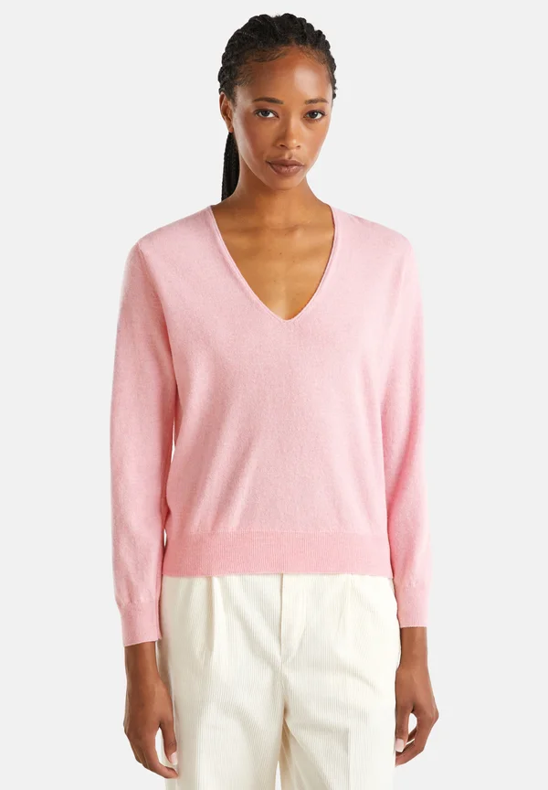 V-NECK - Strickpullover - pink