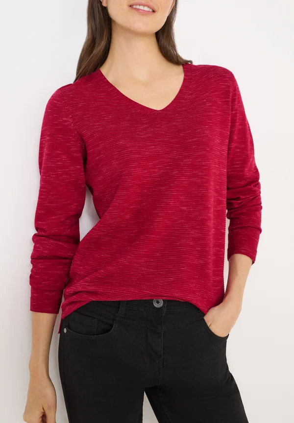 V-NECK  - Strickpullover - rot