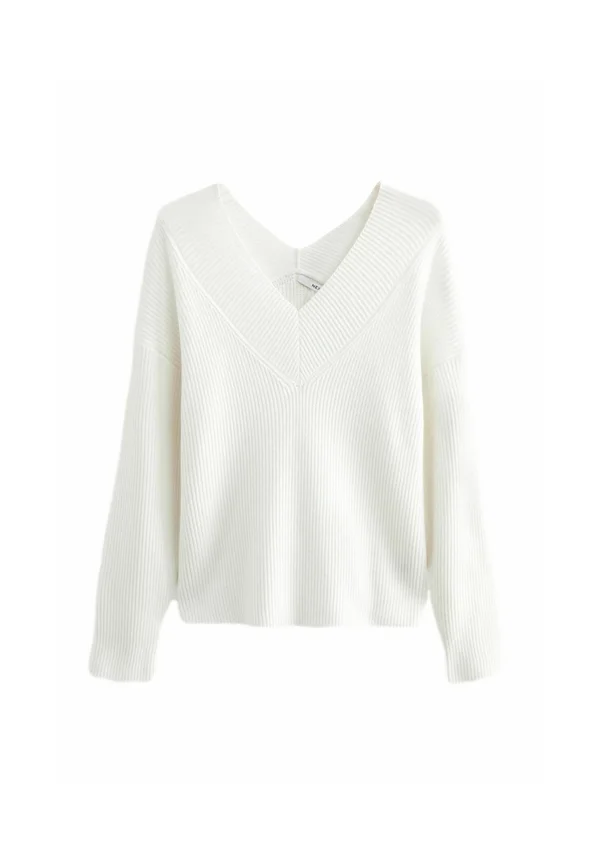 V-NECK TALL  - Strickpullover - ecru