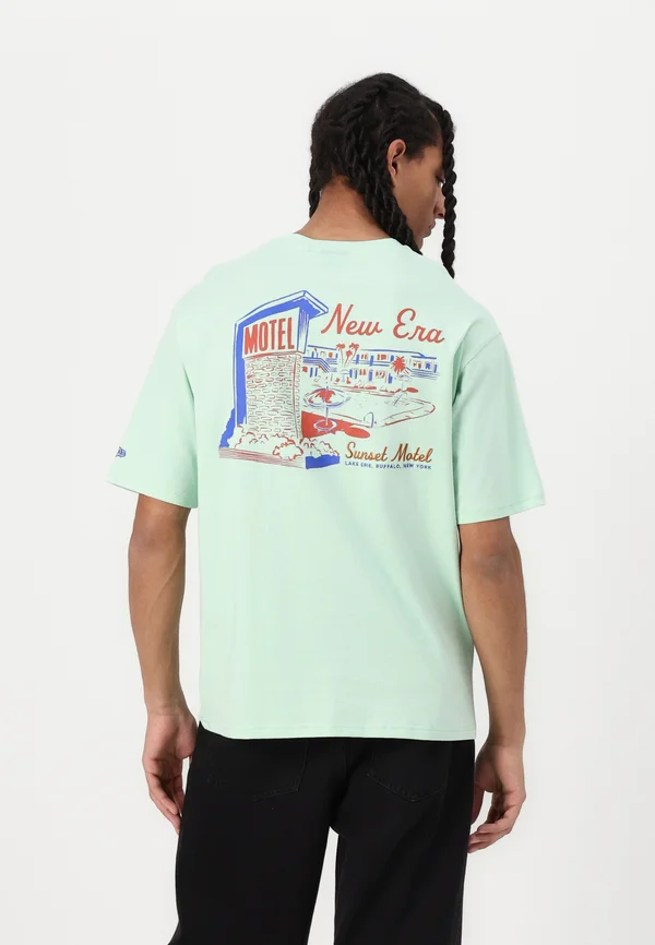 VACATION GRAPHIC TEE - T-Shirt print - mint/lilac
