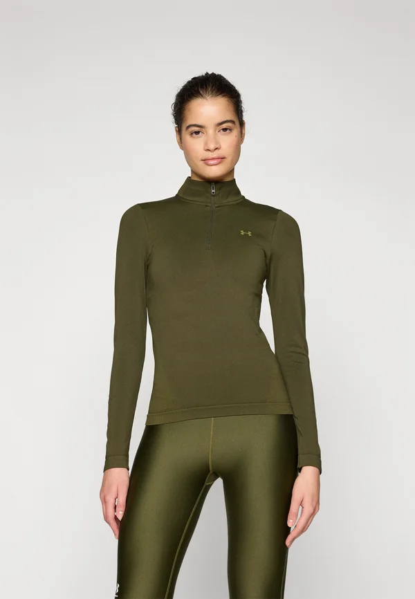 VANISH SEAMLESS 1/4 ZIP - Langarmshirt - expedition green/canteen green