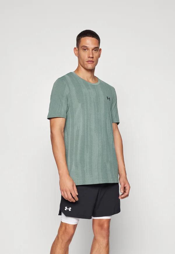 VANISH SEAMLESS NOVELTY  - Sport T-Shirt - silica green/black