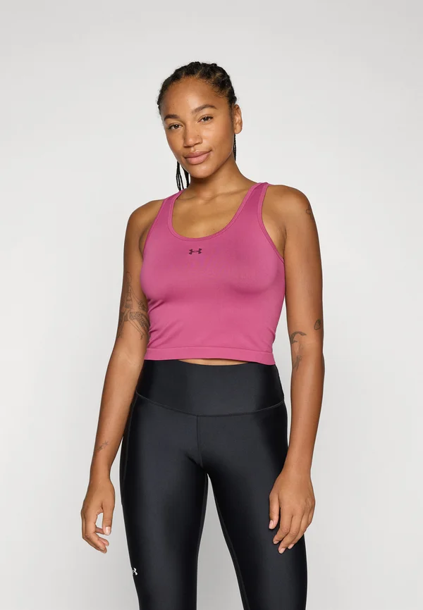 VANISH SEAMLESS TANK - Top - fuchsia dusk/dark maroon