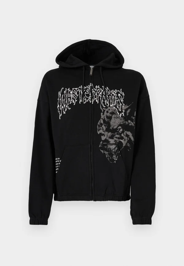 VARG BOXY ZIP HOODIE UNISEX - Sweatjacke - black