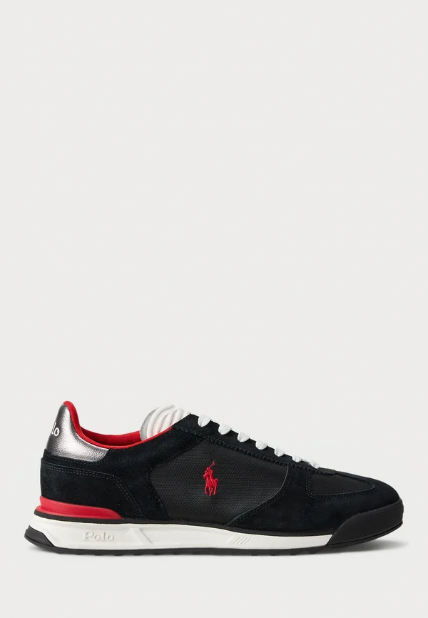 VARICK SUEDE & OXFORD SNEAKER UNISEX - Sneaker low - black/dark grey/red