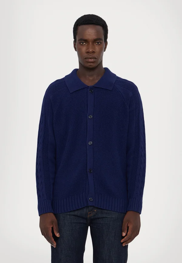 VARIED STITCH  - Strickjacke - bright navy