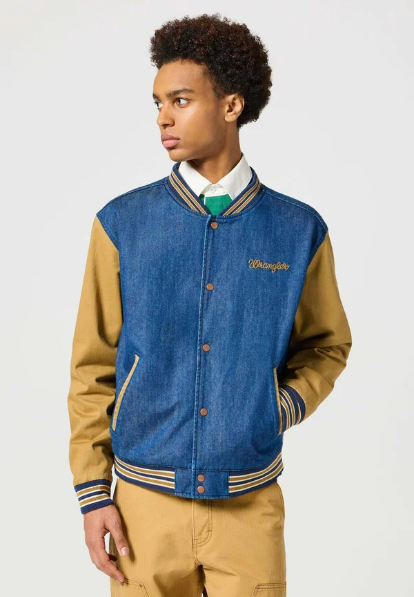 VARSITY JACKET - Jeansjacke - blau