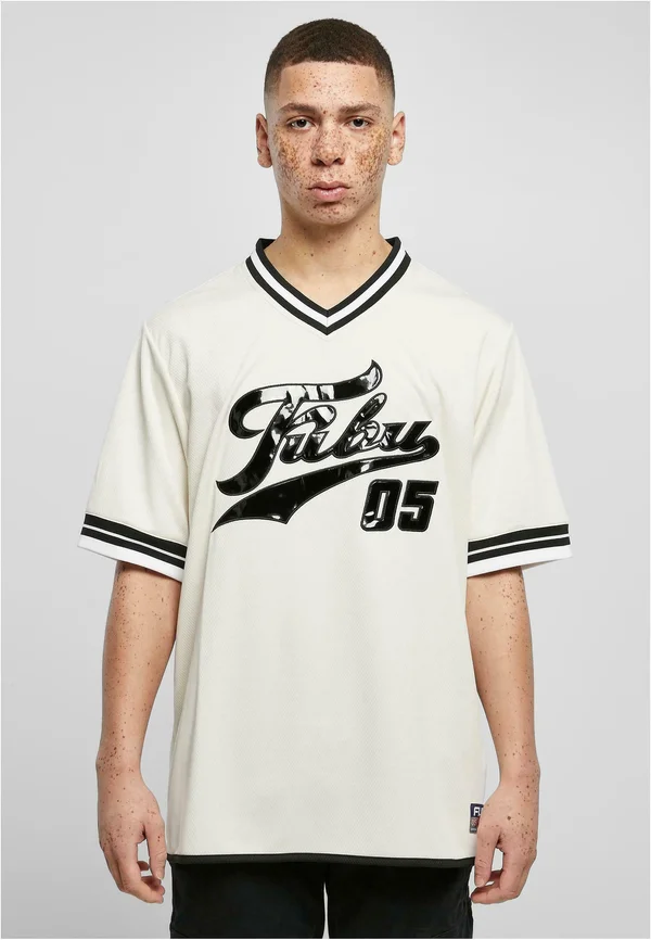 VARSITY LACQUERED  - T-Shirt print - offwhite/black