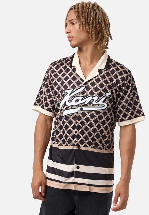 VARSITY LOGO BASEBALL SHIRT - Hemd - black