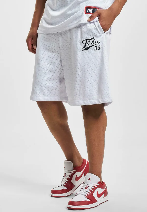 VARSITY MESH - Shorts - white/black