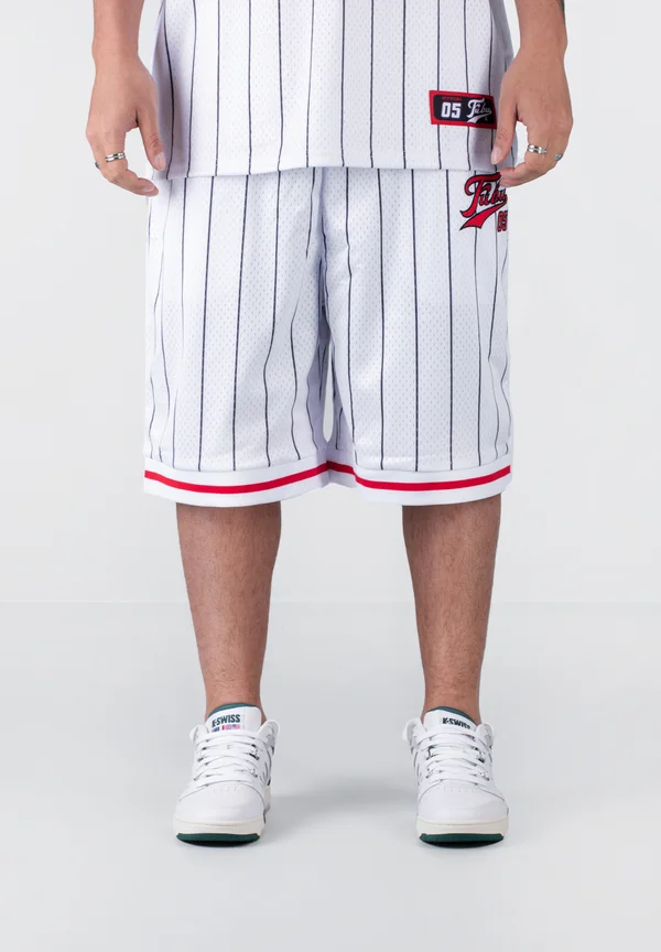 VARSITY STRIPED - Shorts - white/red/black