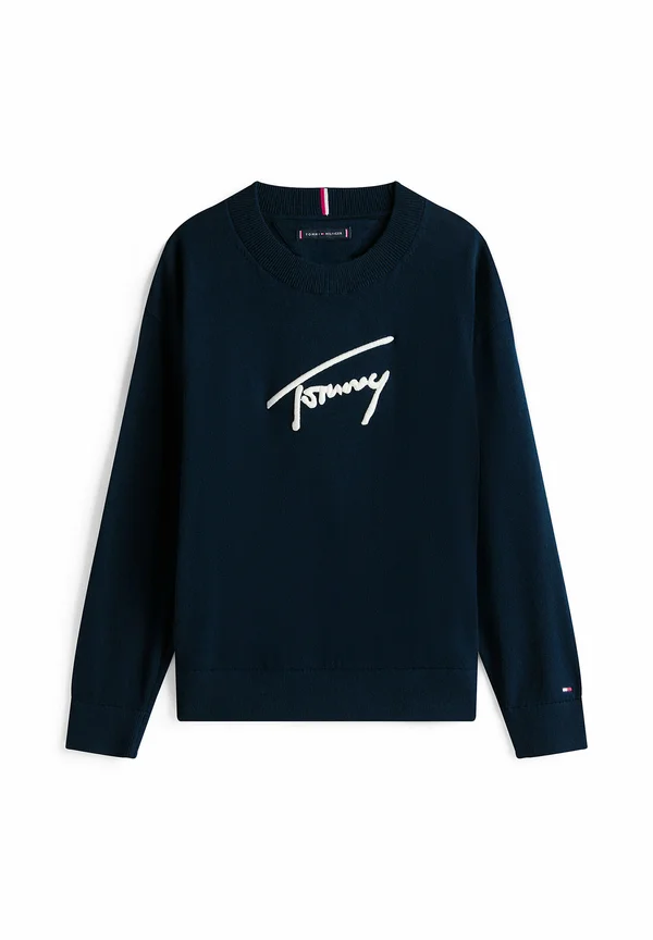 VARSITY TH SIGNATURE LOGO - Strickpullover - dark blue