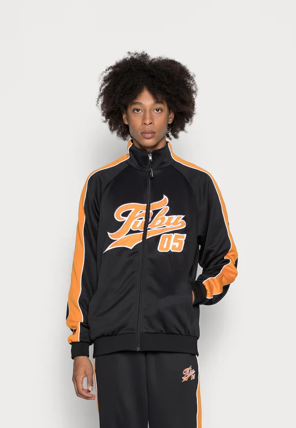 VARSITY TRACK JACKET - Sweatjacke - black
