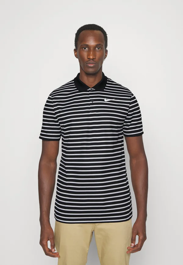 VCTRY STRIPE - Poloshirt - black/white
