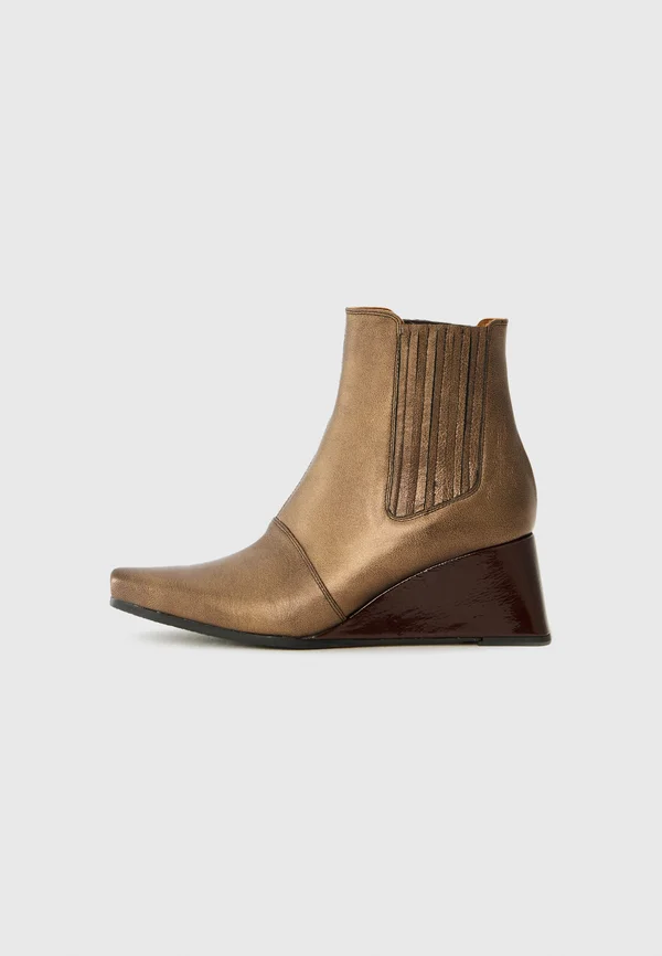 VENDOR - Keilstiefelette - pak bronce/sucre choco