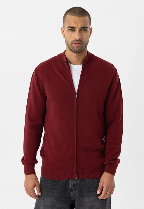 VERIKO - Strickjacke - burgundy