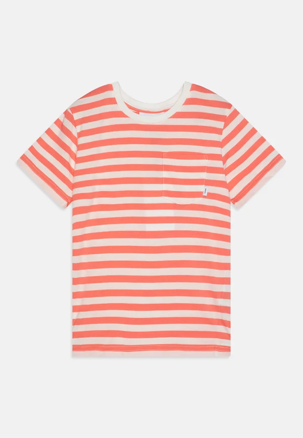 VERKSTAD UNISEX - T-Shirt print - coral/off-white