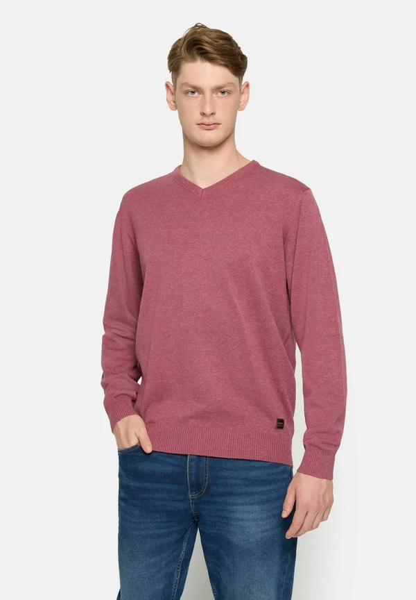 VERN V - Strickpullover - soft port mel