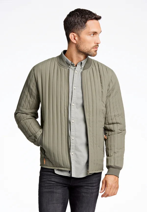 VERTICAL QUILTED JACKET - Übergangsjacke - army