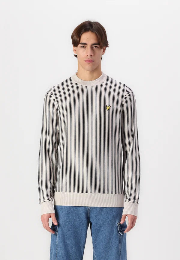 VERTICAL STRIPE CREW NECK  - Strickpullover - cove