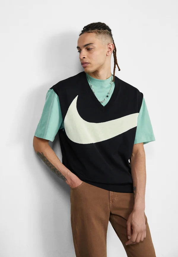 VEST - Strickpullover - black/coconut milk
