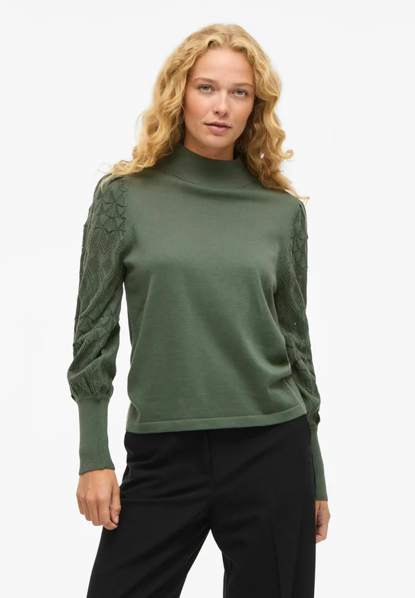 VIAILA STEHKRAGEN - Strickpullover - laurel wreath