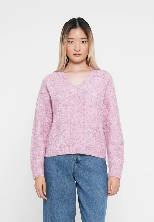 VIEMMELIE V NECK PULLOVER - Strickpullover - pastel lavender