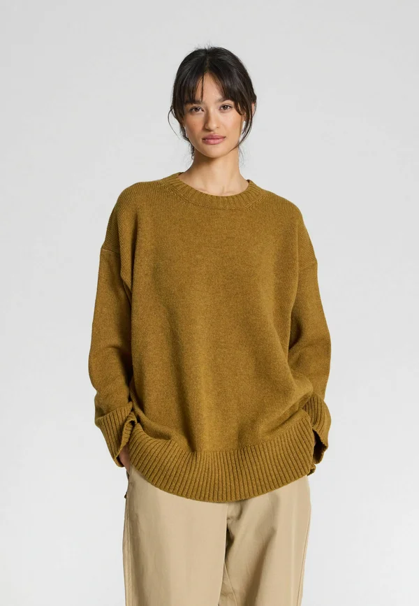 VIGGA GOTS - Strickpullover - tobacco