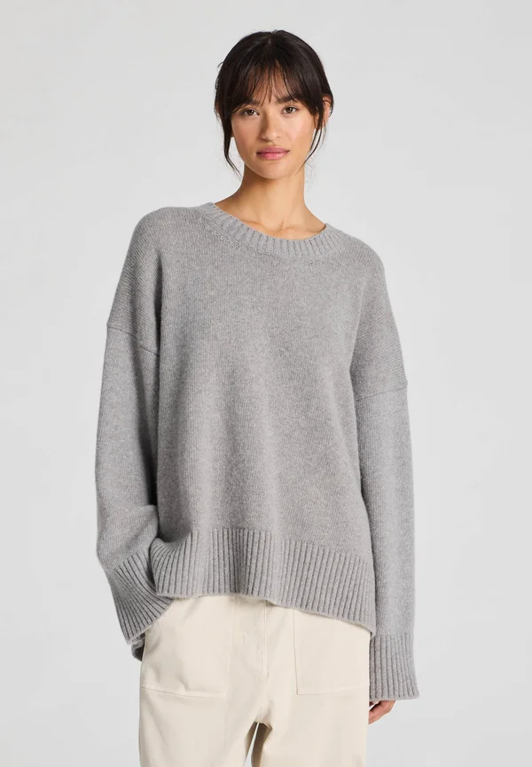 VIGGA - Strickpullover - grey melange