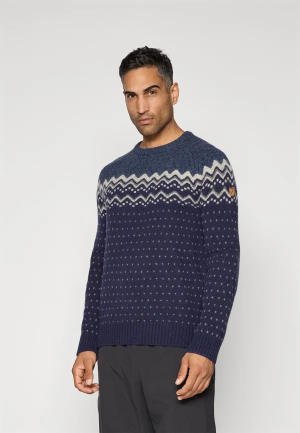 ÖVIK KNIT SWEATER M - Strickpullover - dark navy/mountain blue