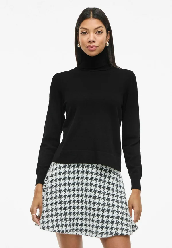 VIKERRY ROLLKRAGEN - Strickpullover - black