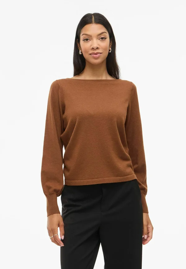 VIKERRY U-BOOT-AUSSCHNITT - Strickpullover - argan oil