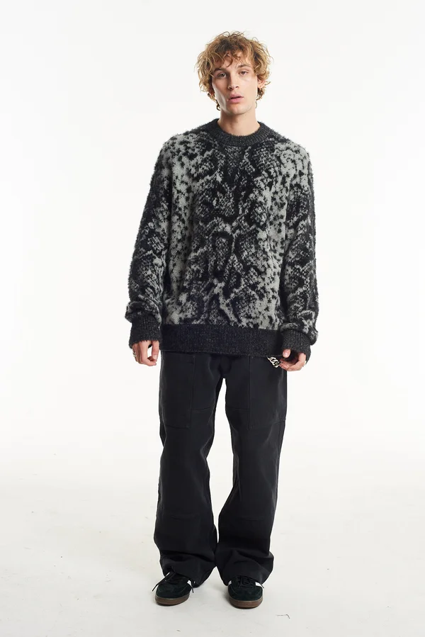 VILE UNISEX - Strickpullover - grey/black